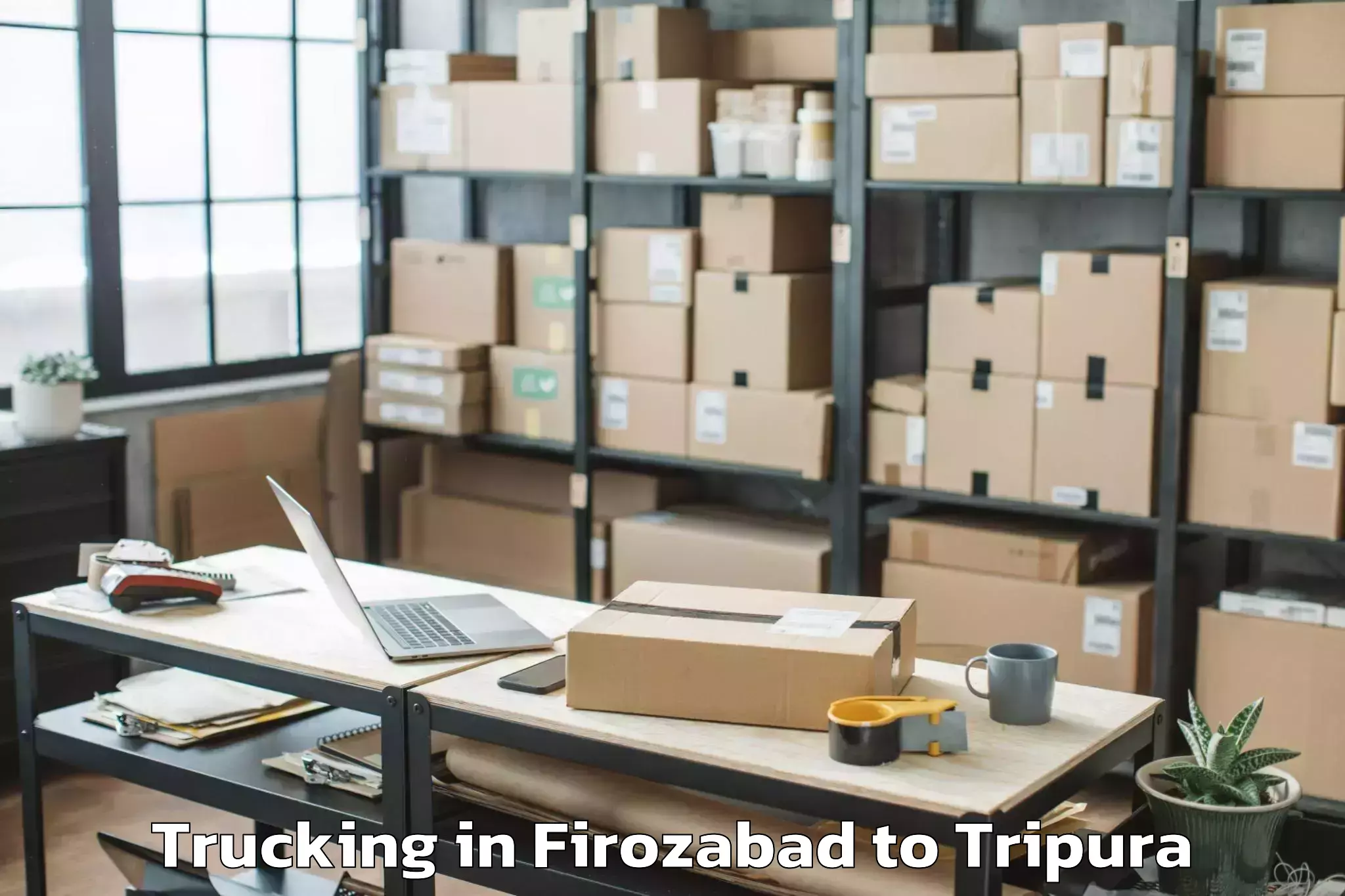 Leading Firozabad to Ambassa Trucking Provider